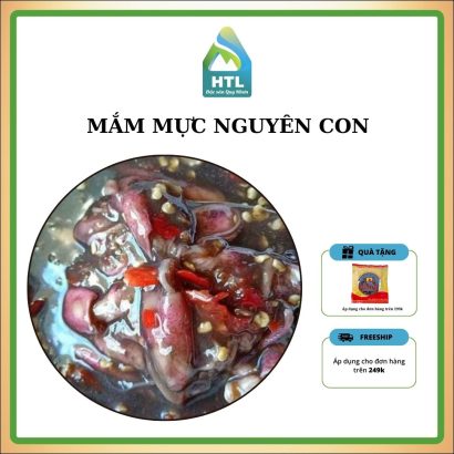 Mắm mực nguyên con